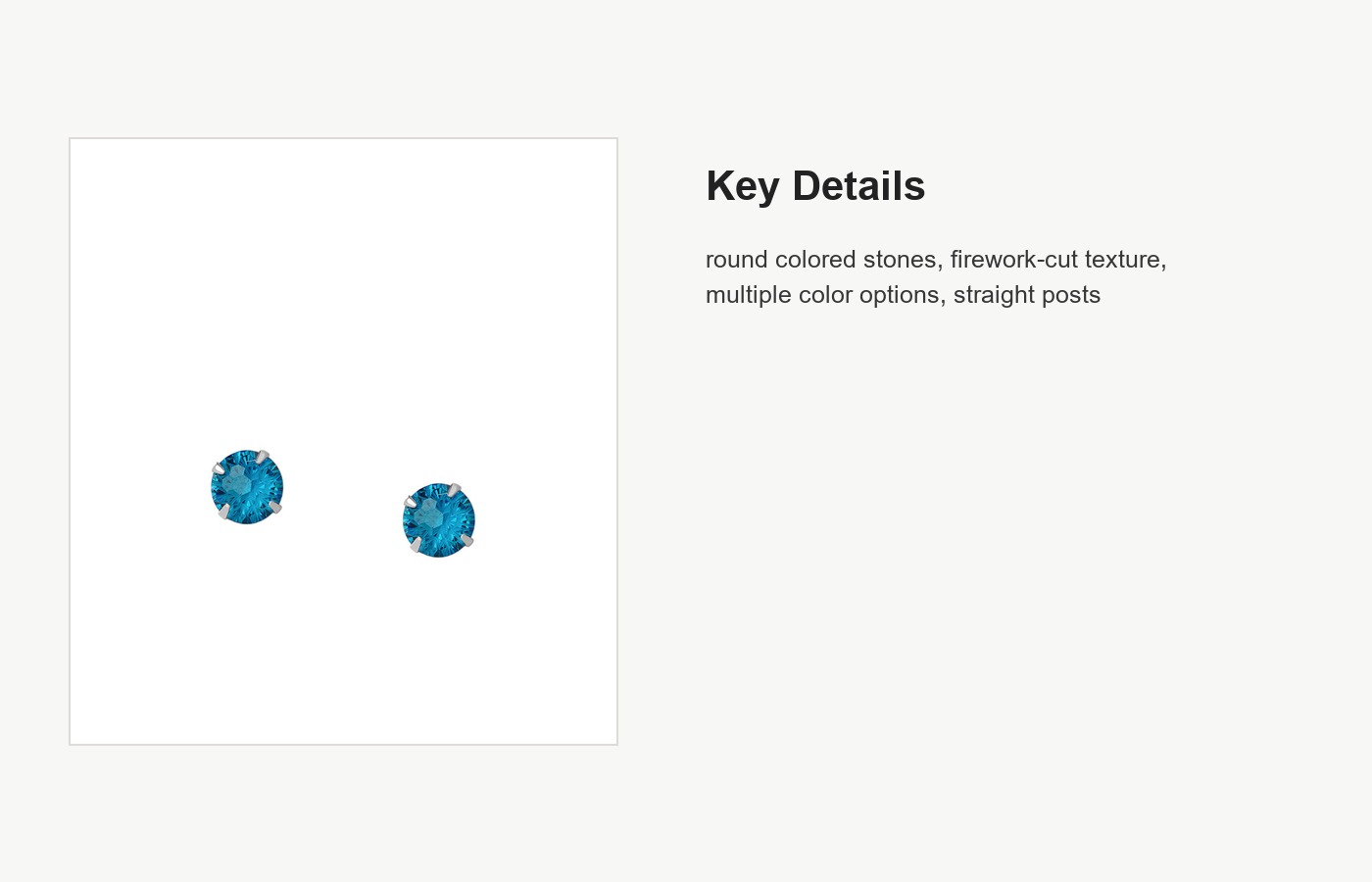 S999 Silver Colorful Firework CZ Stud Earrings detail image