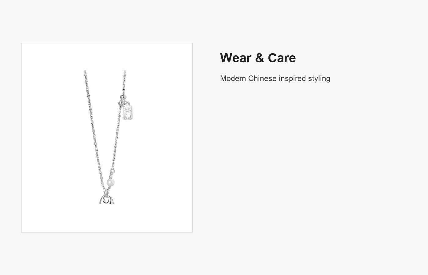 S999 Silver Fu Tag Pendant Necklace with Disc Charm detail image