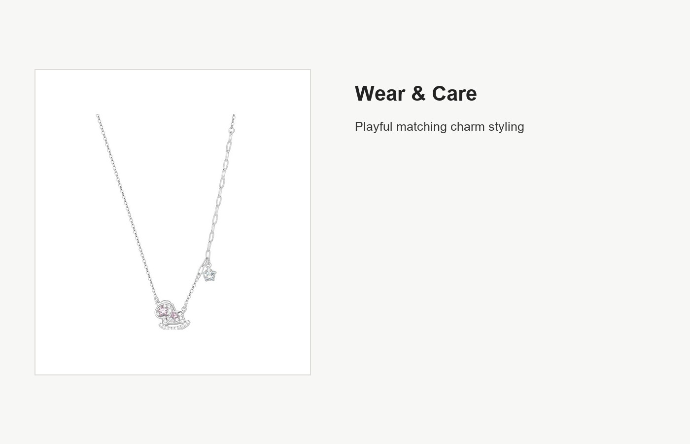 S999 Silver Lucky Rocking Horse Jewelry Set for Women detail image
