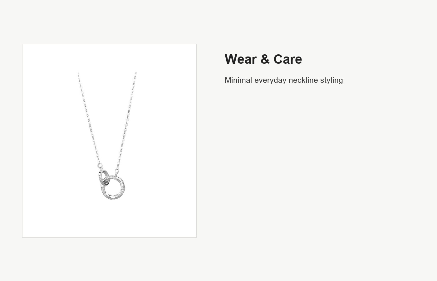 S999 Silver Mobius Ring Pendant Necklace for Women detail image