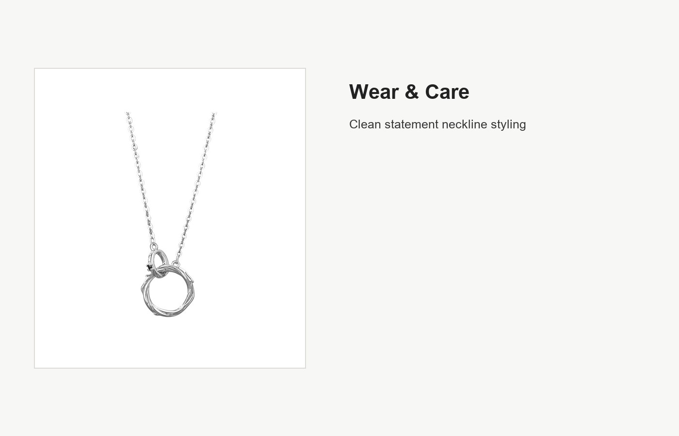 S999 Silver Thorn Ring Pendant Necklace for Women detail image