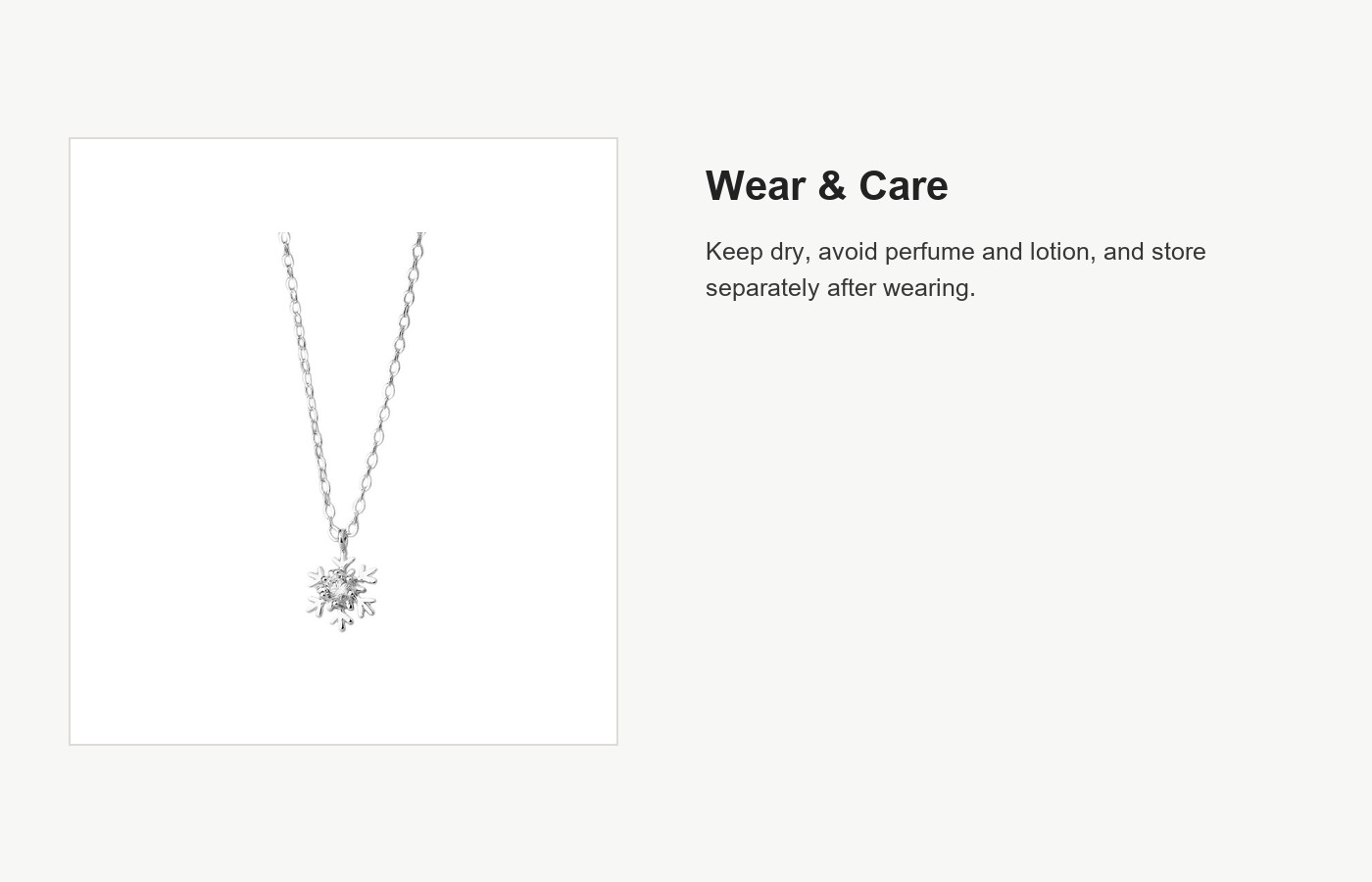 S999 Silver Snowflake Pendant Necklace for Women detail image