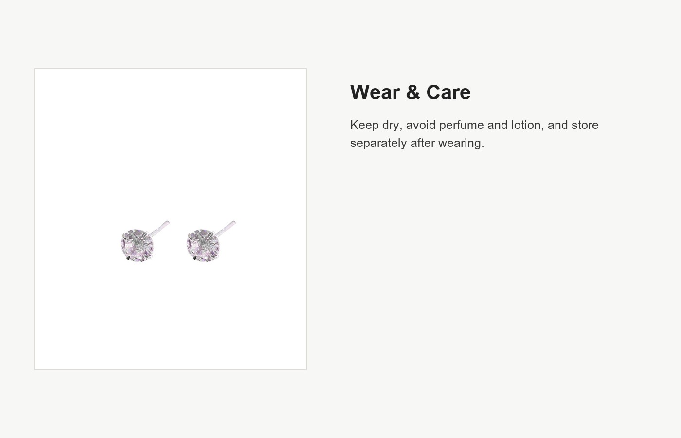 S999 Silver CZ Stud Earrings for Women detail image