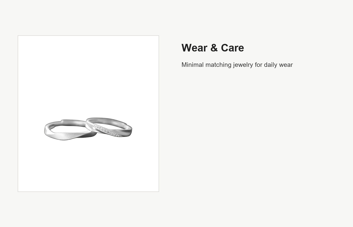 S999 Silver Mobius Couple Ring Set for Women and Men detail image