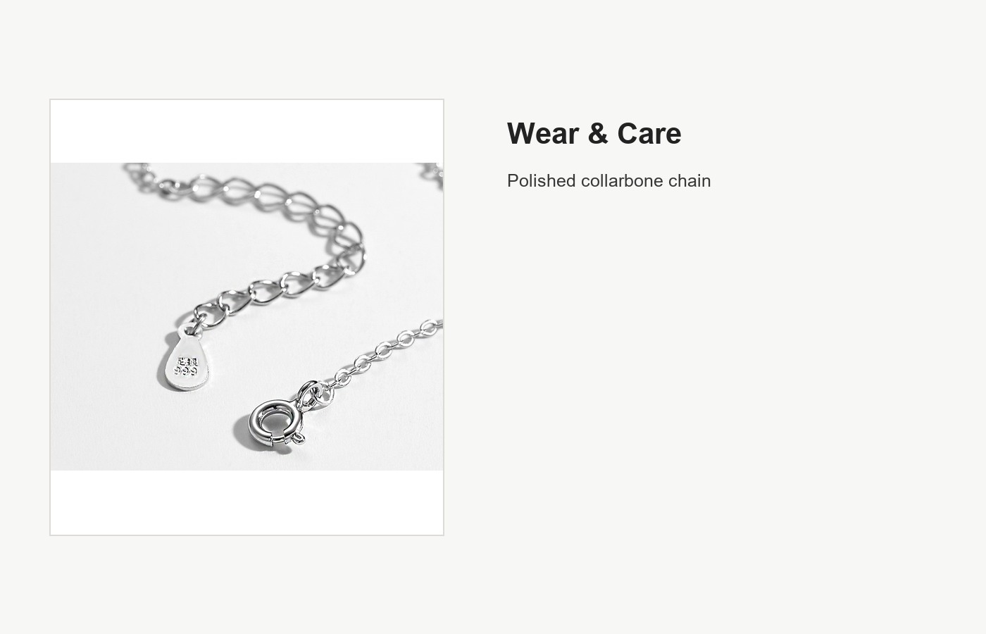 S999 Silver Lucky Clover Pendant Necklace for Women detail image