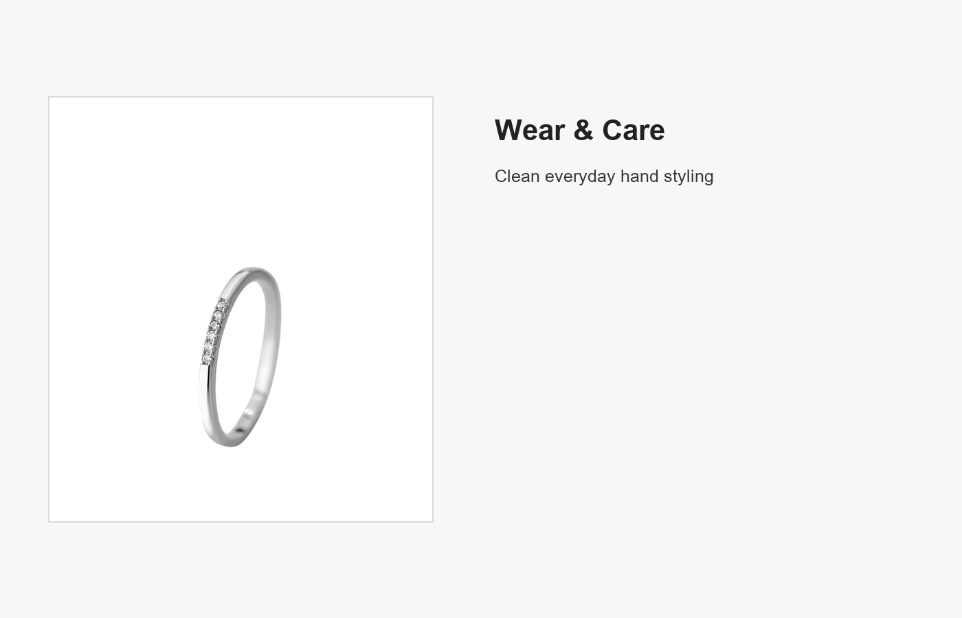 S999 Silver Minimalist CZ Ring for Women detail image