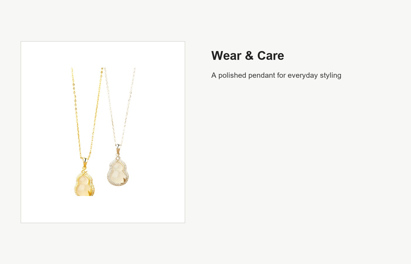 S999 Silver White Chalcedony Gourd Pendant Necklace for Women detail image