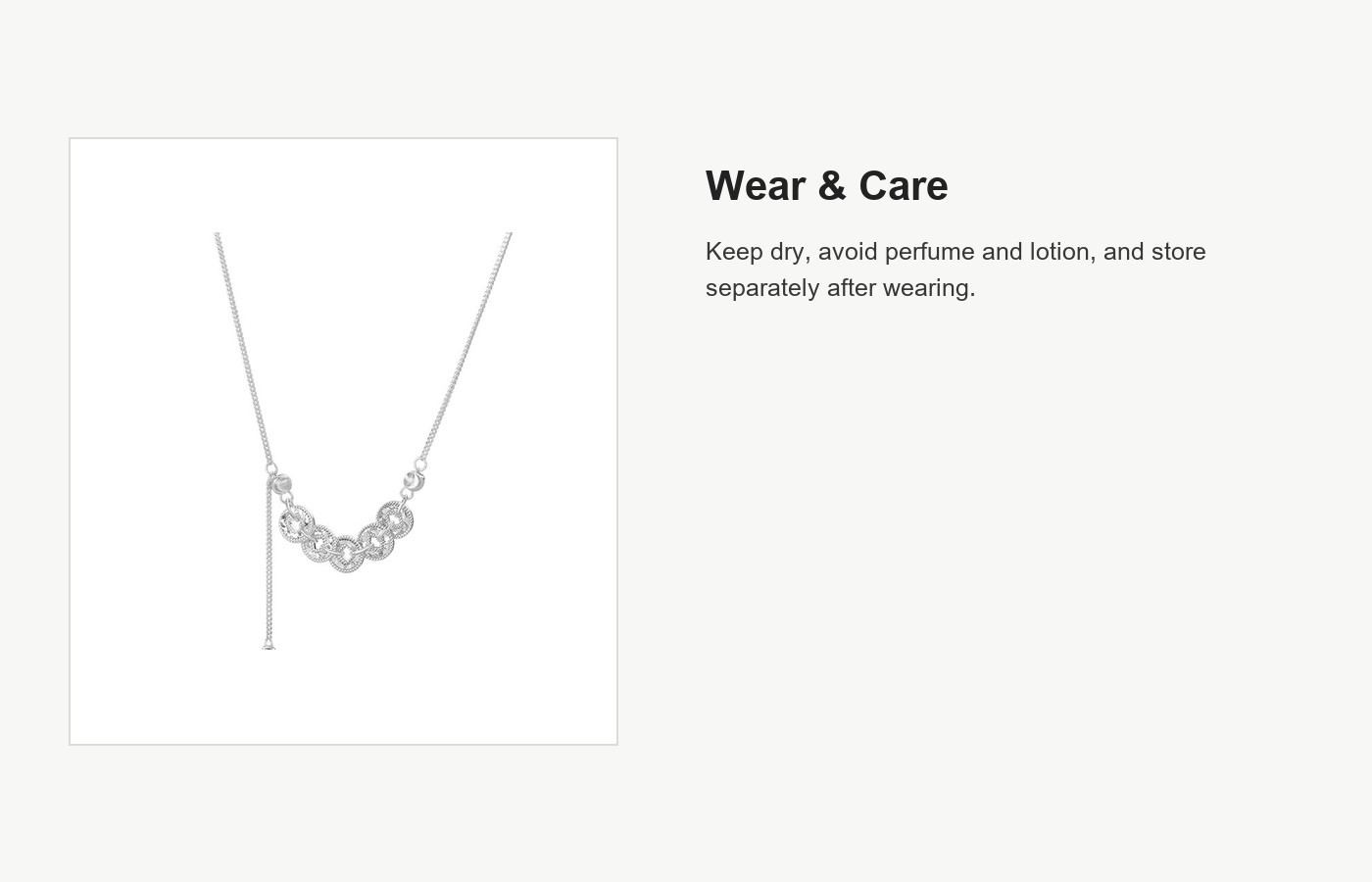 S999 Silver Minimalist Pendant Necklace detail image