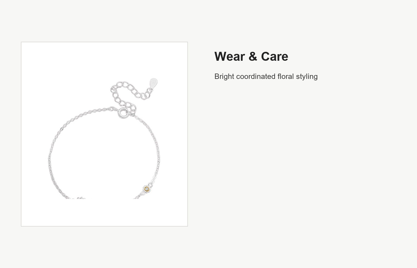 S999 Silver Sunflower Necklace and Earring Jewelry Set detail image