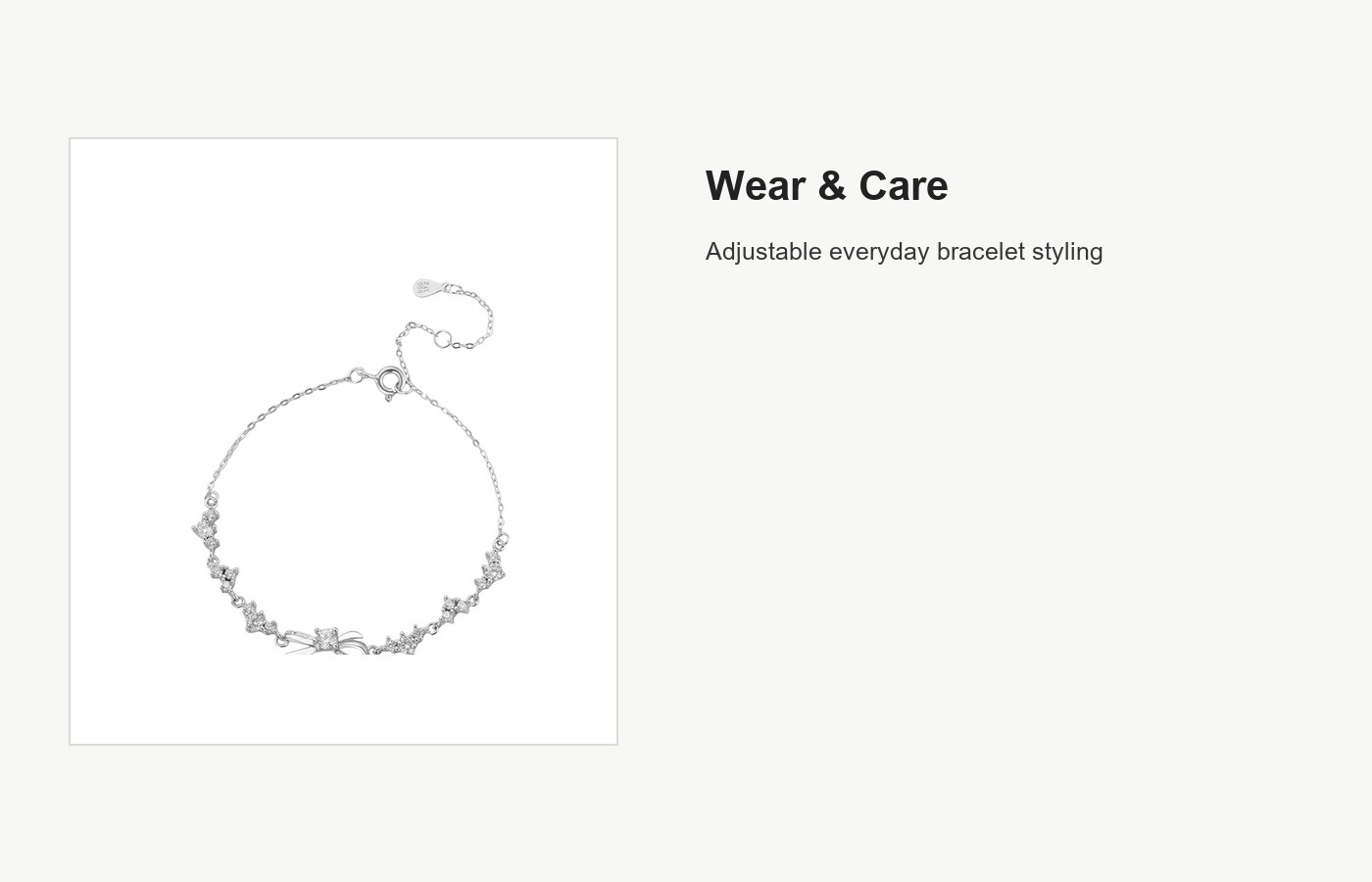 S999 Silver Butterfly Bow CZ Heart Bracelet for Women detail image