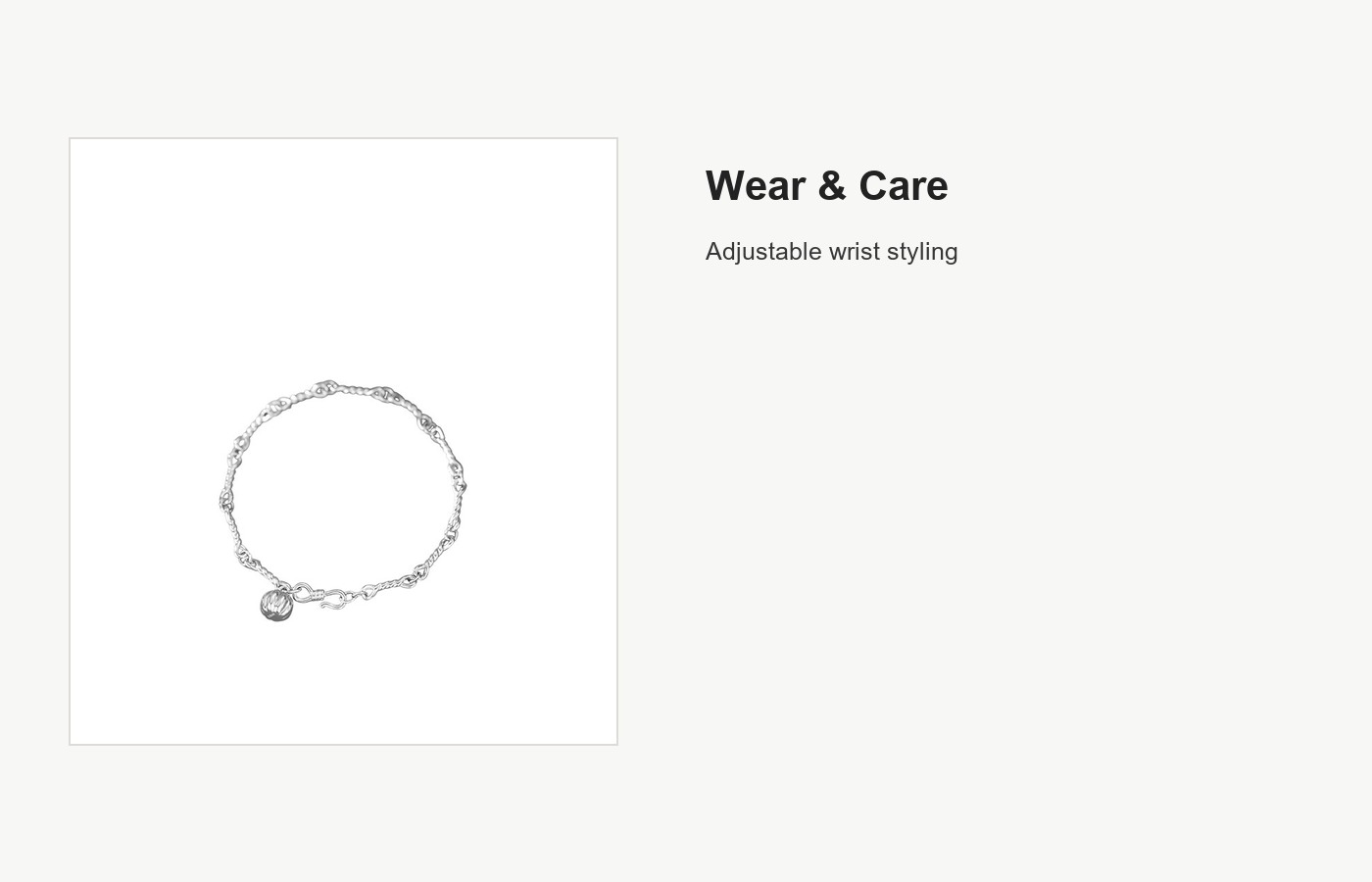 S999 Silver Pumpkin Chain Bracelet with Round Drop Charm detail image