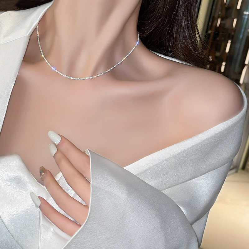 S925 Silver Collarbone Chain Minimalist Necklace for Women main image 1
