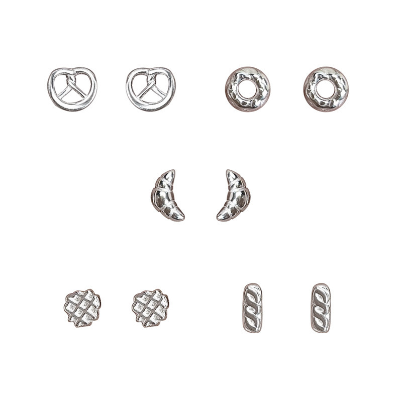 S925 Silver Croissant Minimalist Stud Earrings for Women main image 5
