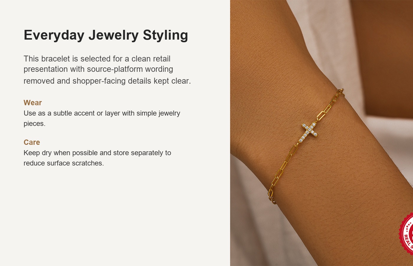 S925 Silver Cross CZ Light Luxury Korean Style Bracelet for Women detail image