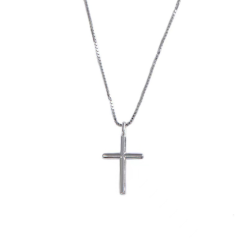 S925 Silver Cross Light Luxury Collarbone Chain Necklace for Women main image 5
