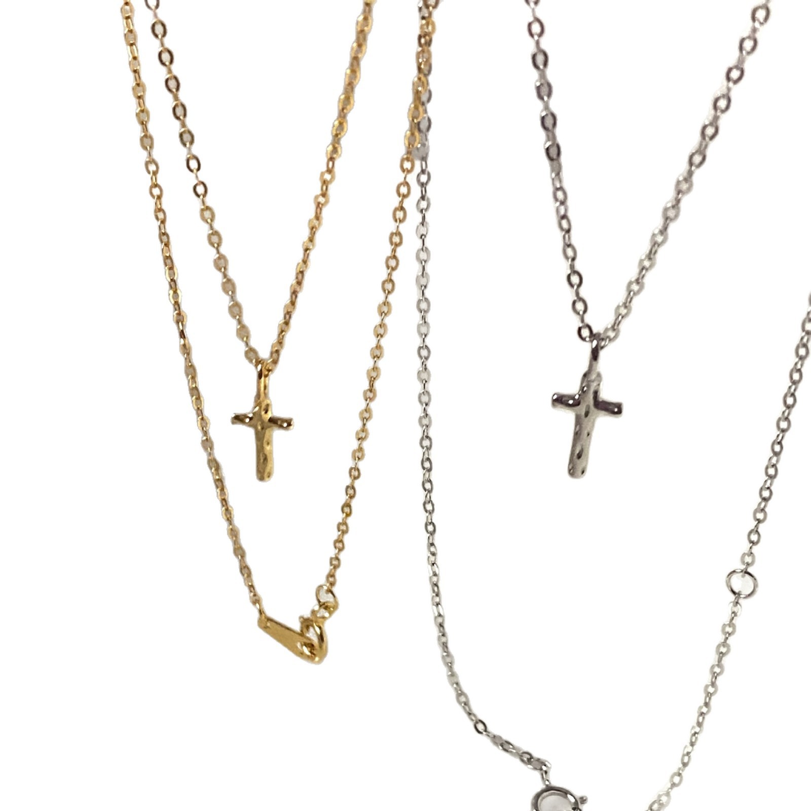 S925 Silver Cross Minimalist Collarbone Chain Necklace for Women main image 5
