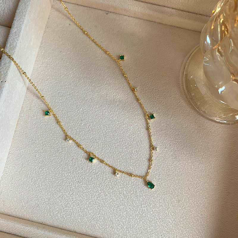 S925 Silver CZ Collarbone Chain Necklace for Women main image 1