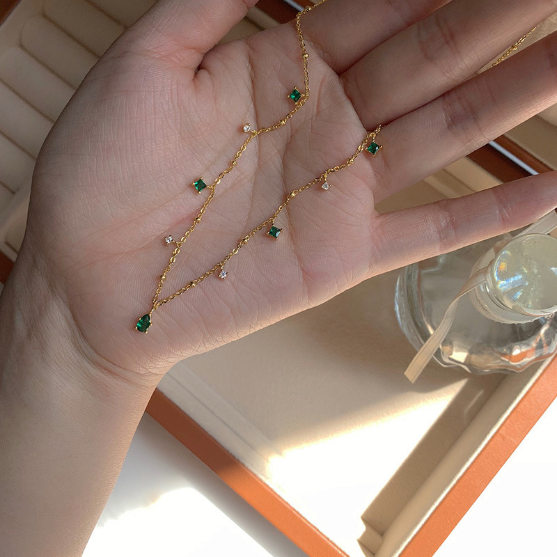 S925 Silver CZ Collarbone Chain Necklace for Women main image 2
