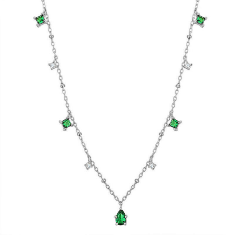 S925 Silver CZ Collarbone Chain Necklace for Women main image 5