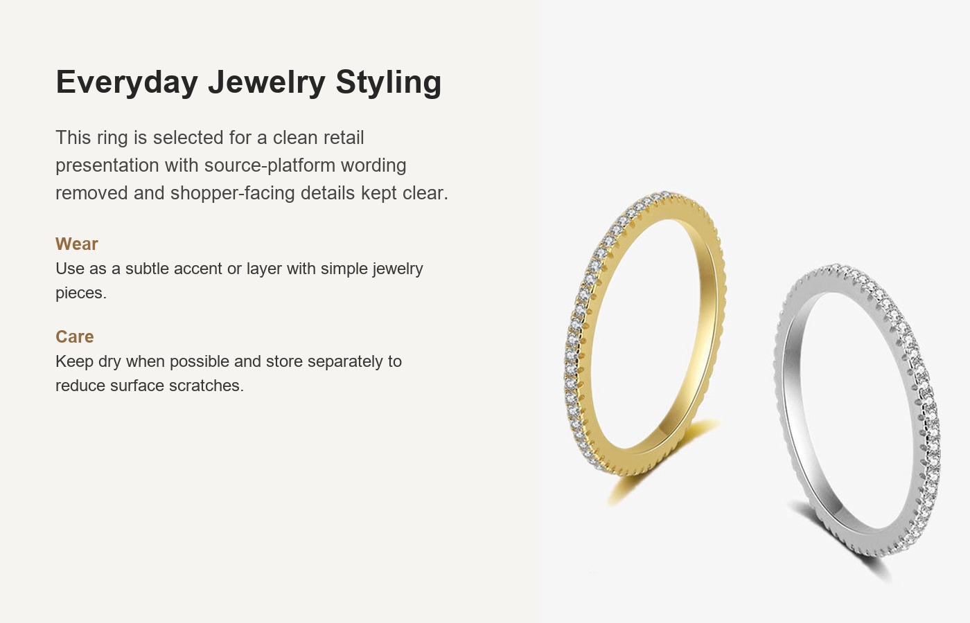 S925 Silver CZ Full CZ Minimalist Light Luxury Ring for Women detail image
