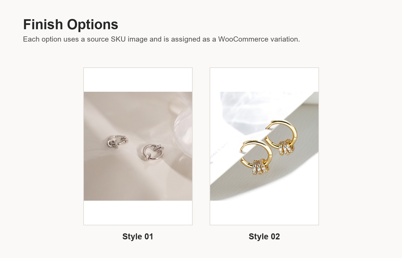 S925 Silver CZ Hoop Earrings detail image