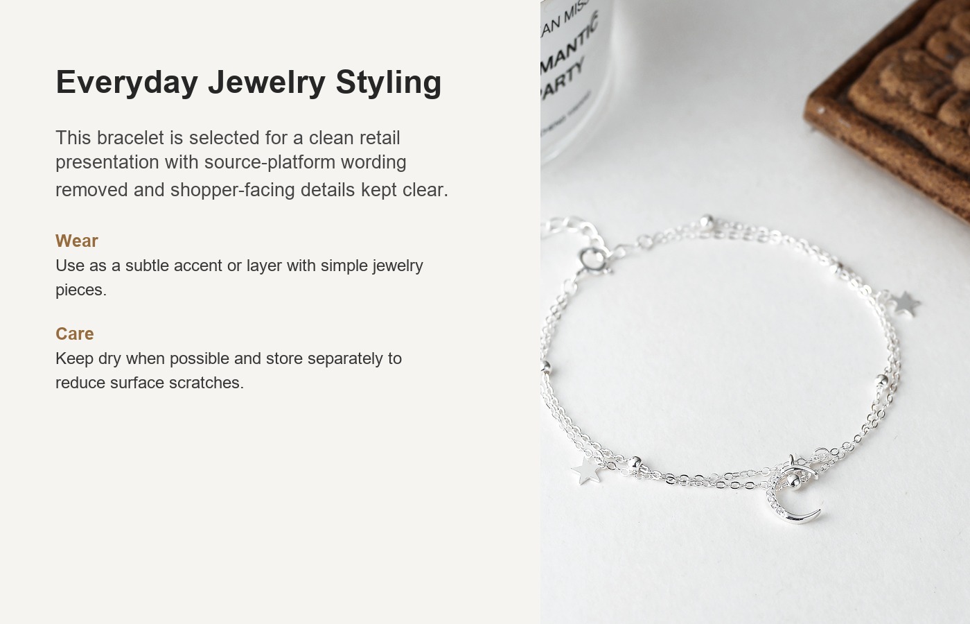 S925 Silver CZ Light Luxury Bracelet for Women detail image