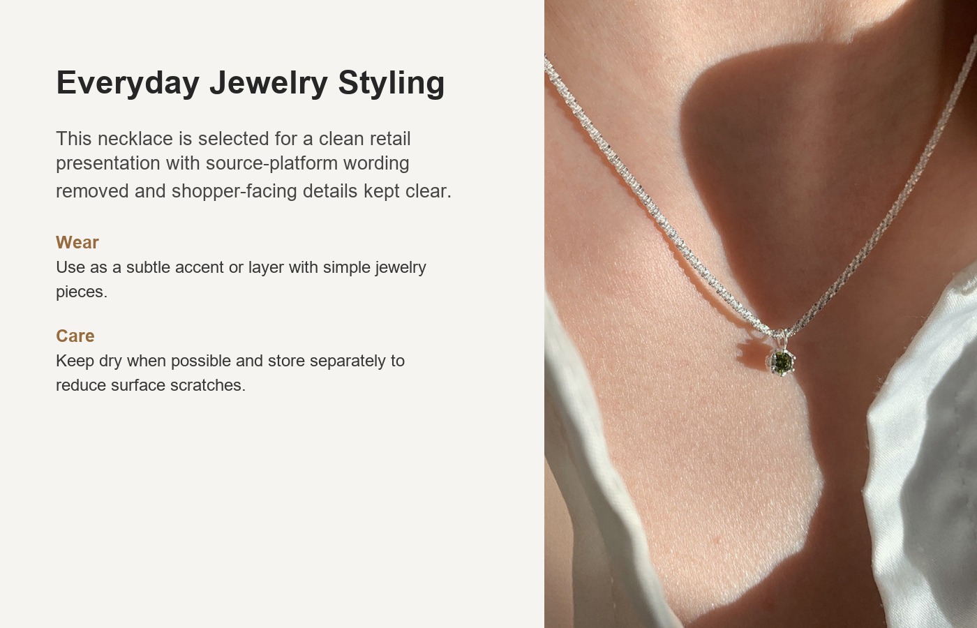 S925 Silver CZ Light Luxury Collarbone Chain Necklace for Women detail image