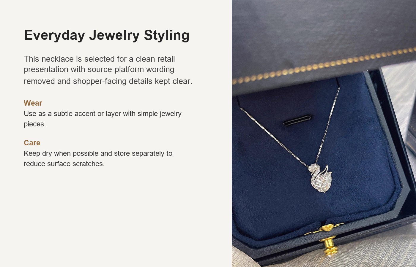 S925 Silver CZ Light Luxury Collarbone Chain Necklace for Women detail image