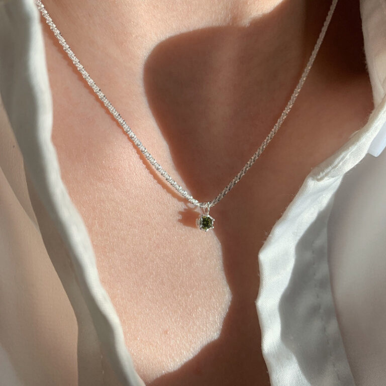 S925 Silver CZ Light Luxury Collarbone Chain Necklace for Women main image 1
