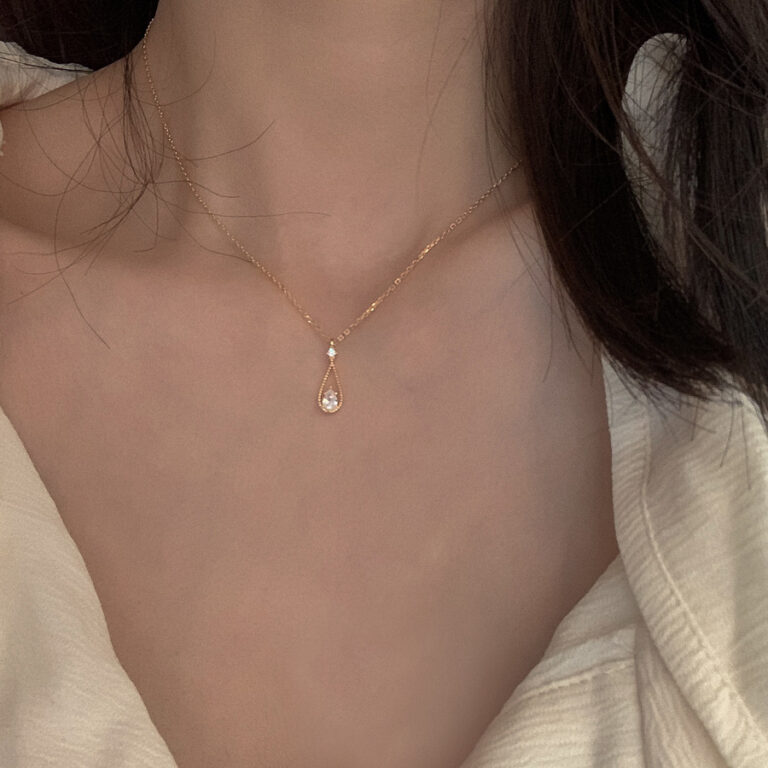 S925 Silver CZ Light Luxury Collarbone Chain Necklace for Women main image 1