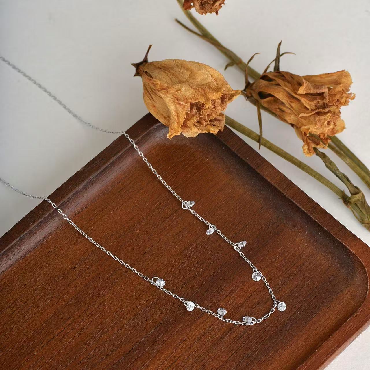 S925 Silver CZ Light Luxury Collarbone Chain Necklace for Women main image 3