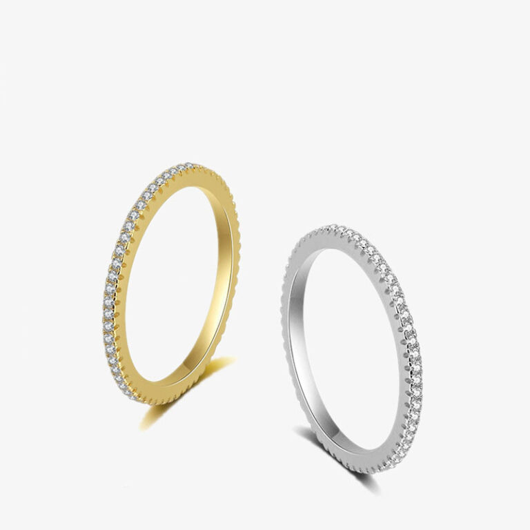 S925 Silver CZ Full CZ Minimalist Light Luxury Ring for Women product image 1