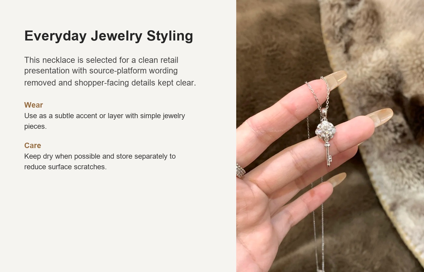 S925 Silver CZ Light Luxury Micro Pave Collarbone Chain Necklace detail image