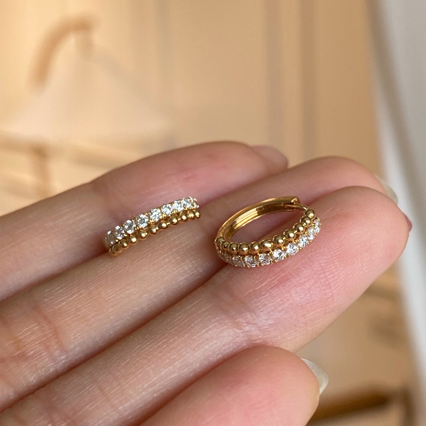 S925 Silver CZ Light Luxury Stud Earrings for Women main image 3