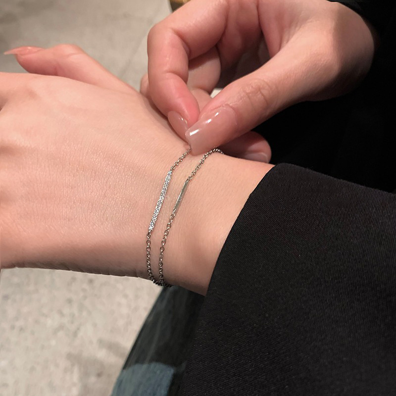 S925 Silver CZ Minimalist Bracelet for Women main image 3