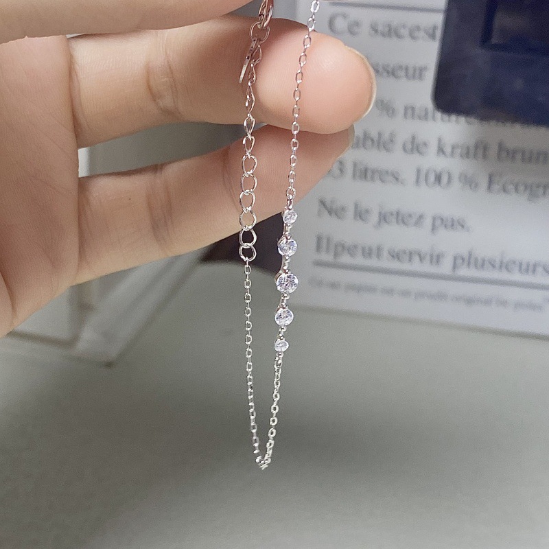 S925 Silver CZ Minimalist Bracelet for Women main image 4