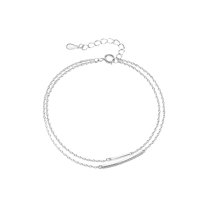 S925 Silver CZ Minimalist Bracelet for Women main image 5