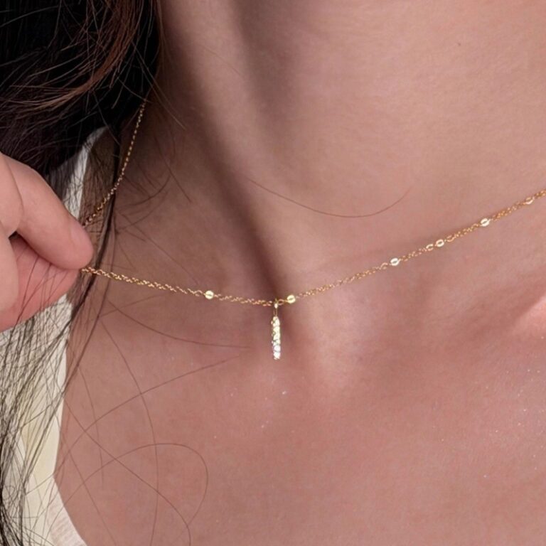 S925 Silver CZ Minimalist Collarbone Chain Necklace main image 1