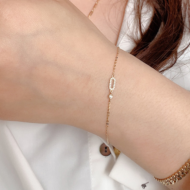 S925 Silver CZ Minimalist Light Luxury Bracelet for Women main image 2