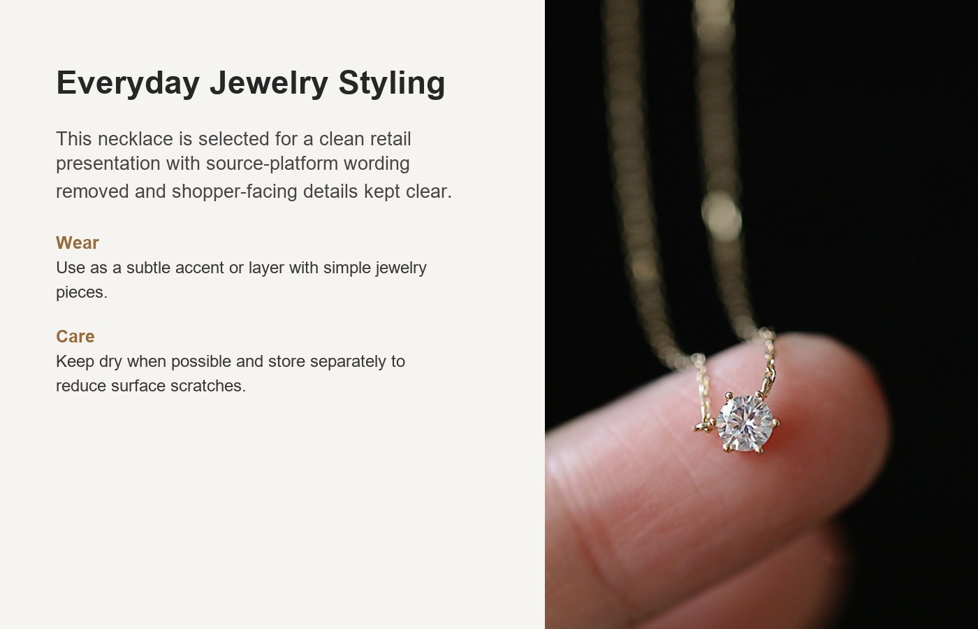 S925 Silver CZ Minimalist Light Luxury Collarbone Chain Necklace for Women detail image