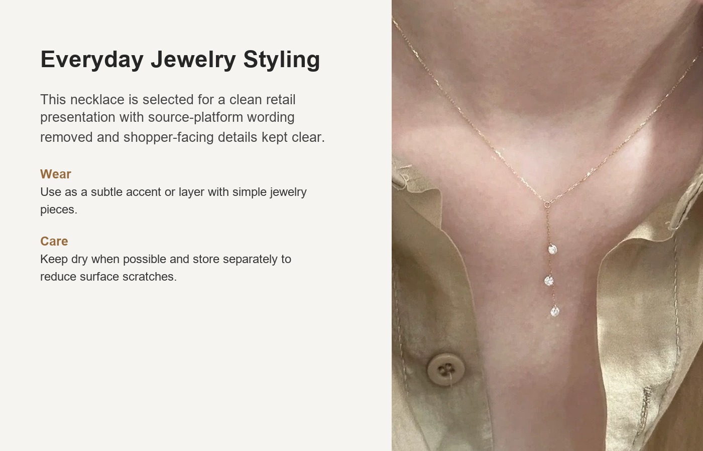 S925 Silver CZ Minimalist Light Luxury Collarbone Chain Necklace for Women detail image