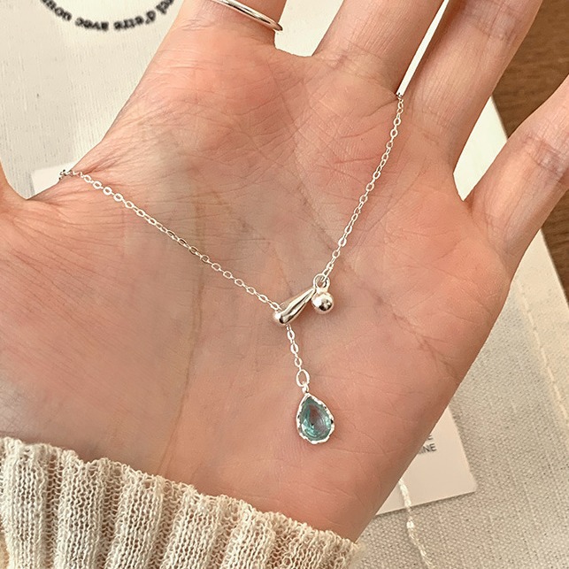 S925 Silver CZ Minimalist Light Luxury Collarbone Chain Necklace for Women main image 1