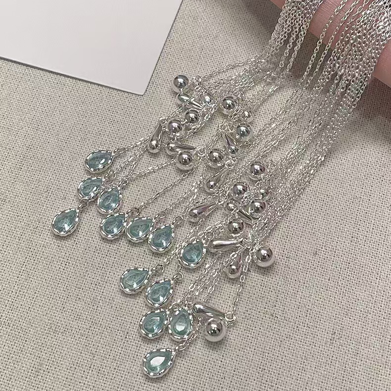 S925 Silver CZ Minimalist Light Luxury Collarbone Chain Necklace for Women main image 3