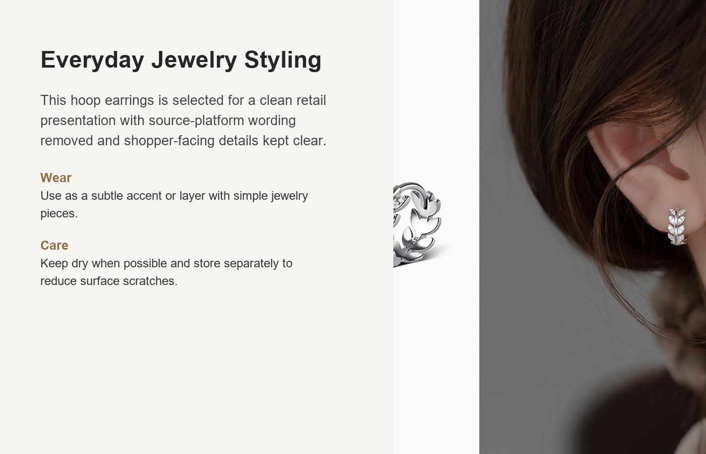 S925 Silver CZ Minimalist Micro Pave Hoop Earrings for Women detail image