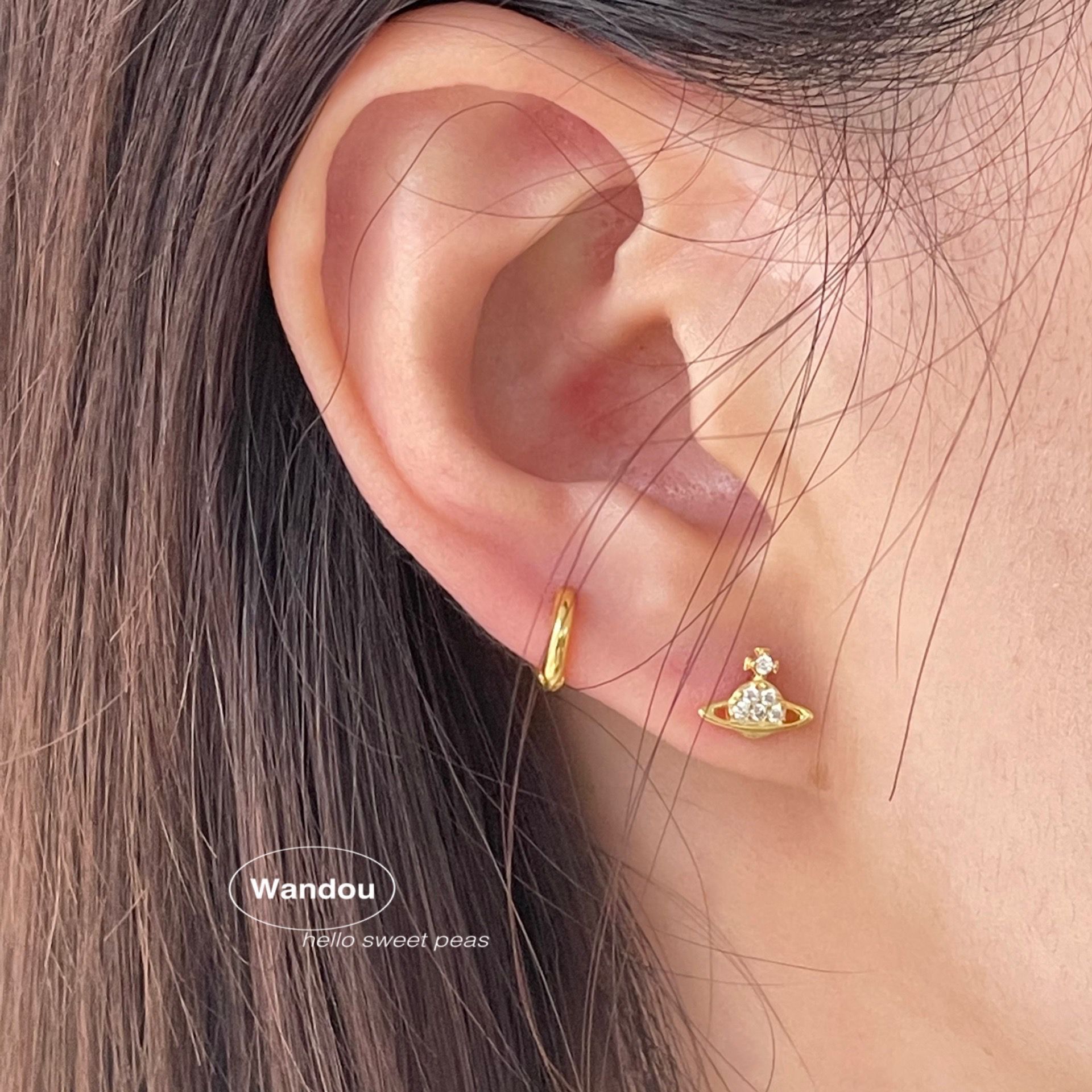 S925 Silver CZ Minimalist Stud Earrings for Women main image 4