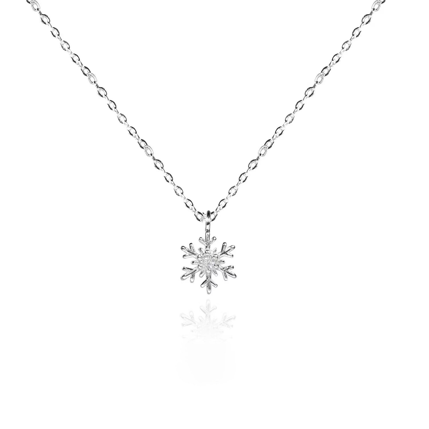 S925 Silver CZ Sparkle CZ Collarbone Chain Necklace main image 5
