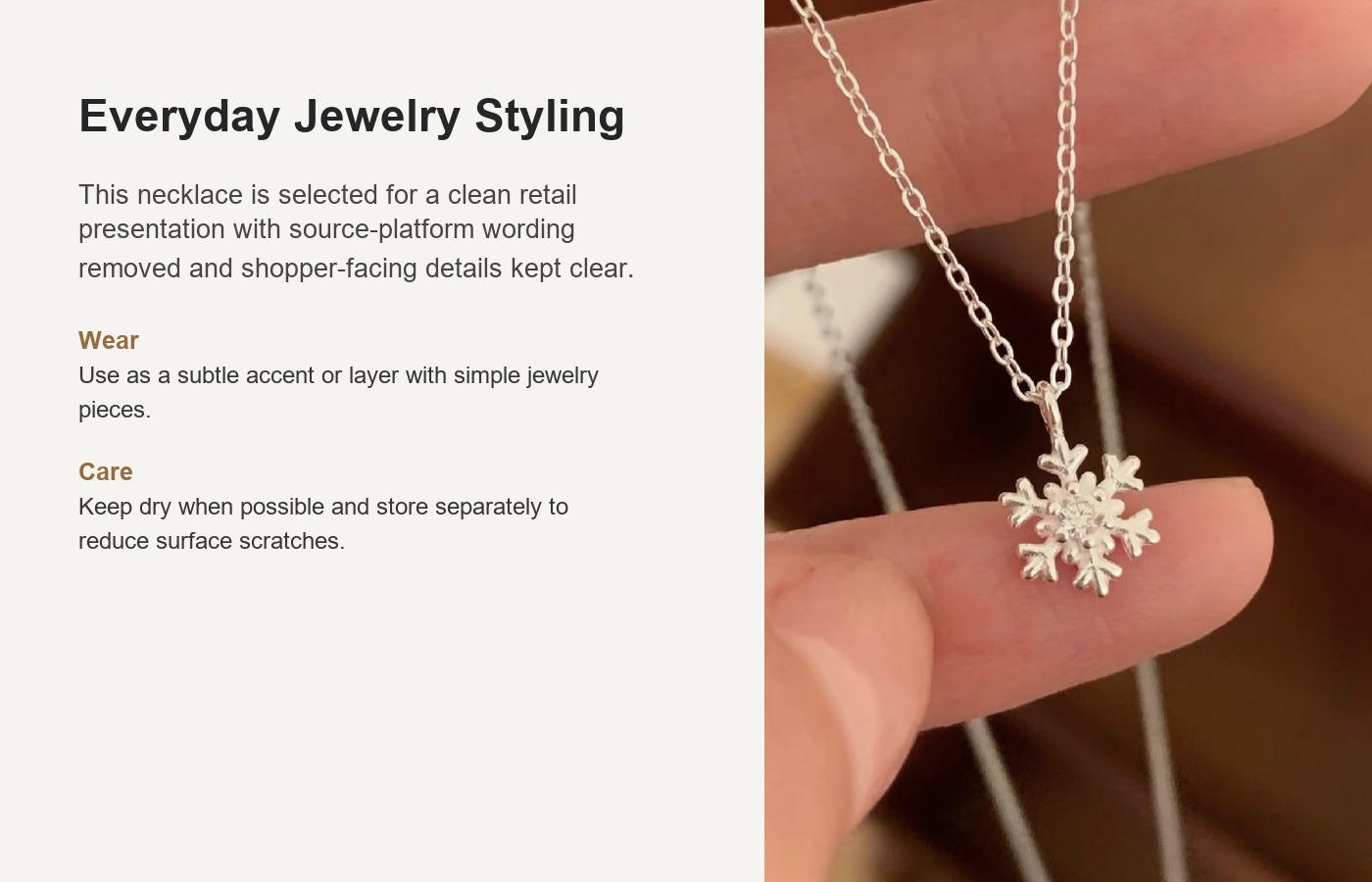 S925 Silver CZ Sparkle CZ Collarbone Chain Necklace detail image
