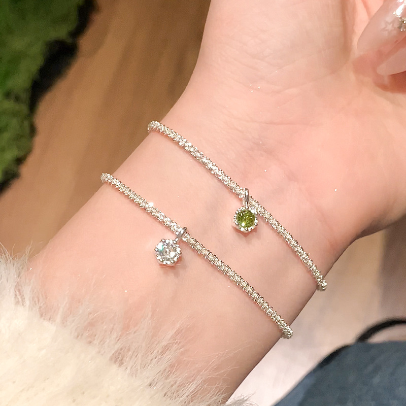 S925 Silver CZ Sparkle CZ Light Luxury Bracelet for Women main image 1