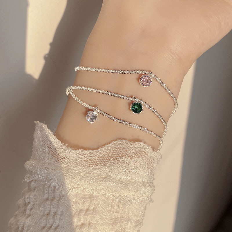 S925 Silver CZ Sparkle CZ Light Luxury Bracelet for Women main image 4