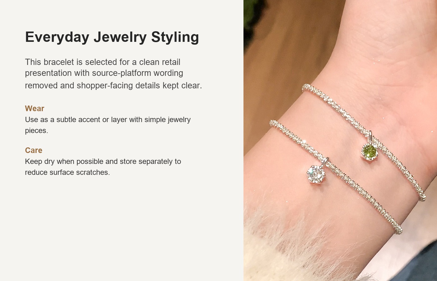 S925 Silver CZ Sparkle CZ Light Luxury Bracelet for Women detail image
